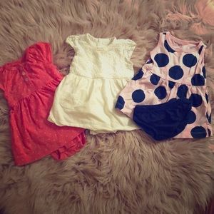 Carters baby girl summer dresses. Size 3 months.